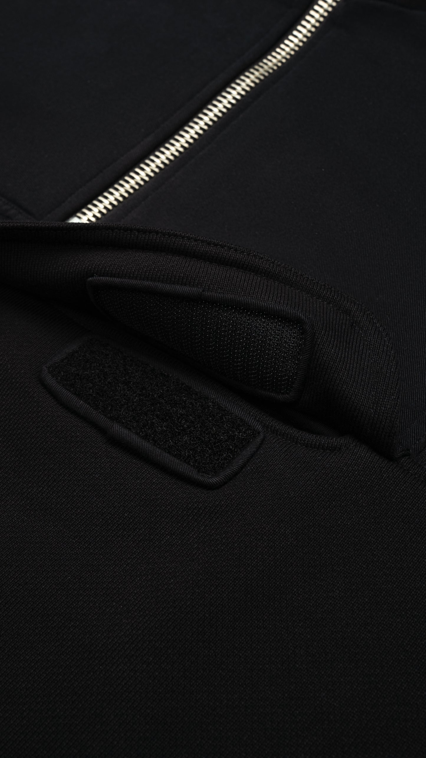 Velcro pocket close up