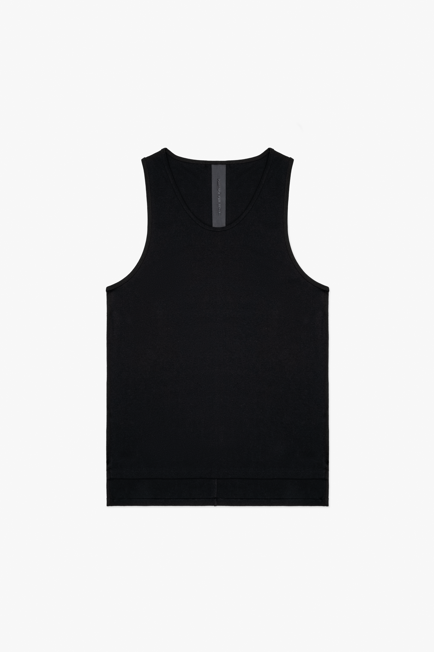 Front of black tank top ovnnie