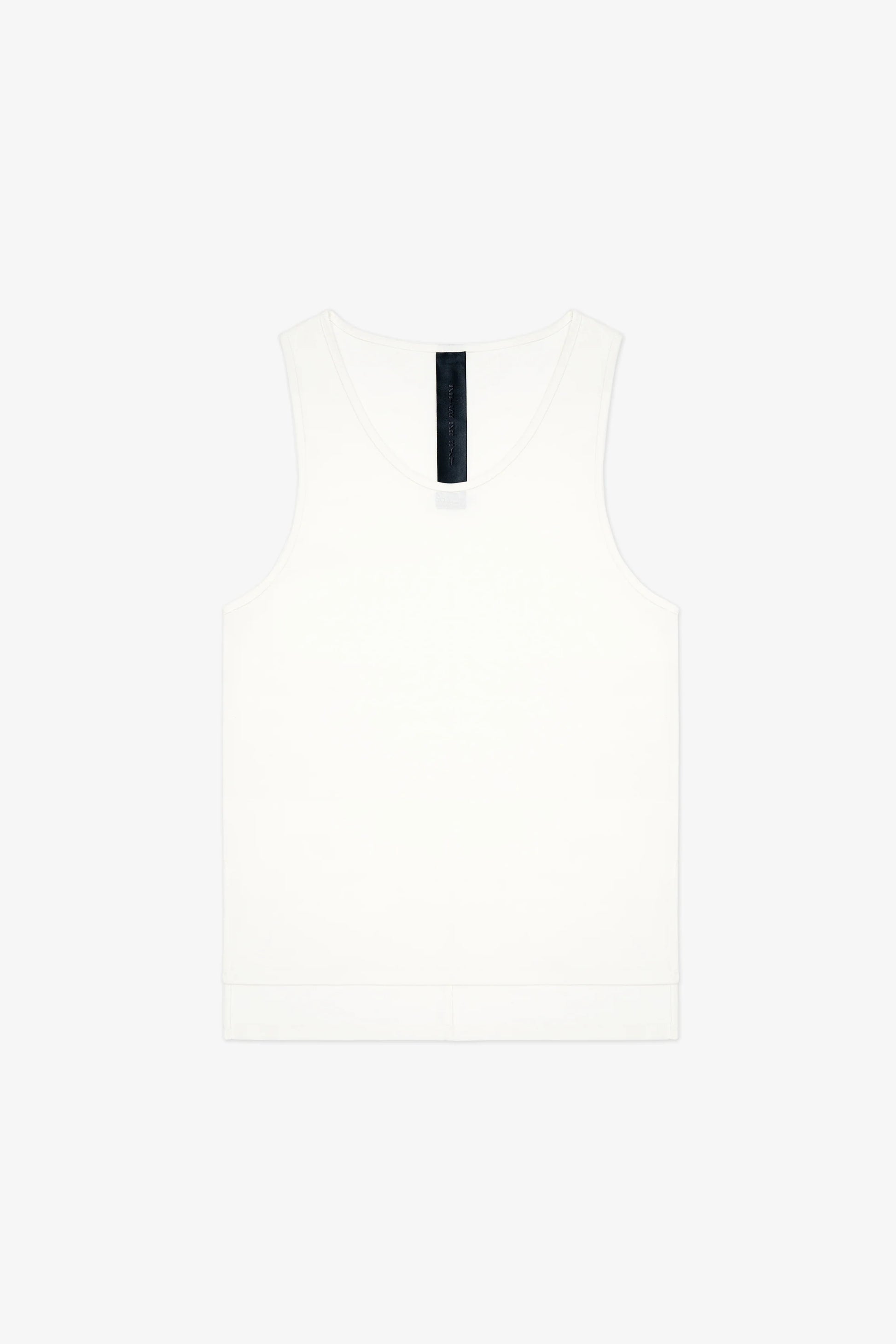 Front of white tank top ovnnie