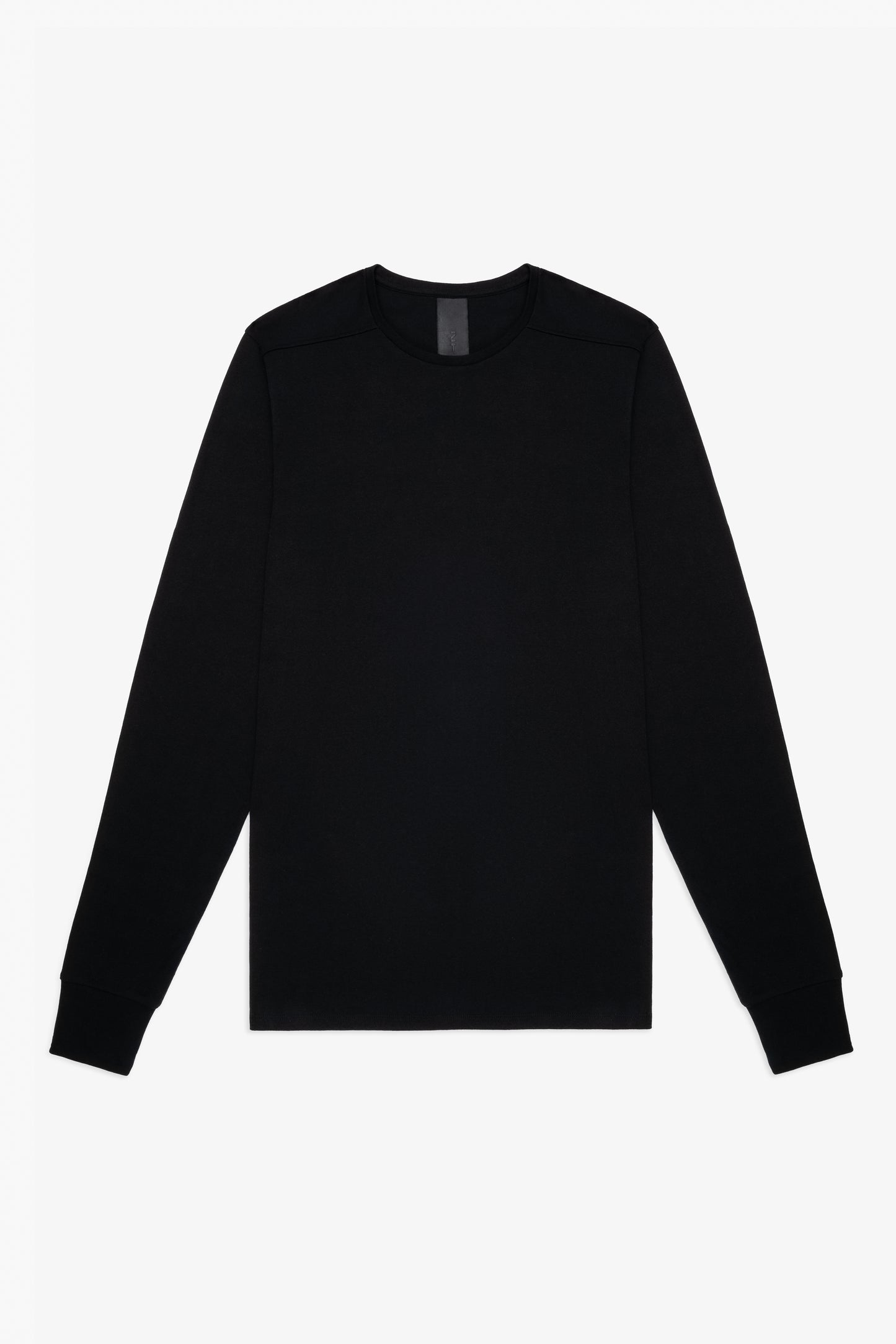 Front of black long sleeve t-shirt ovnnie